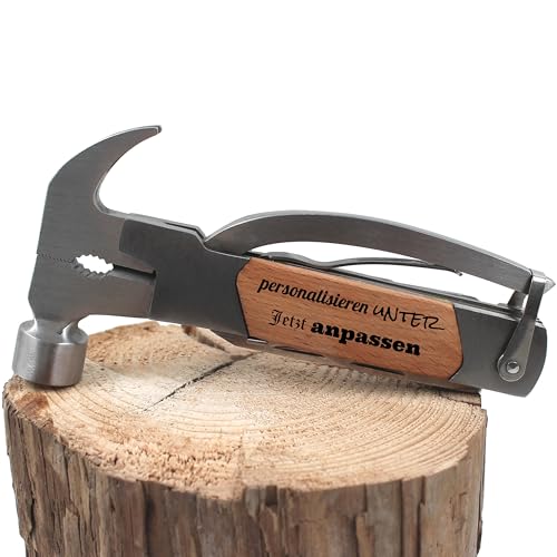 Personalisierter Hammer - Multitool–Geschenk Weihnachten für Männer für Freund Ehemann Vater DIY-Handwerker oder Camping-Abenteurer Ideal als Vatertagsgeschenk und vielseitiges Überlebenswerkzeug Personalisierter Hammer - Multitool–Geschenk Weihnachten für Männer für Freund Ehemann Vater DIY-Handwerker oder Camping-Abenteurer Ideal als Vatertagsgeschenk und vielseitiges Überlebenswerkzeug von die-veredler
