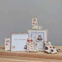 Geschenkset Weihnachtsmiezi Aus Keramik von dieKunstwerkstatt