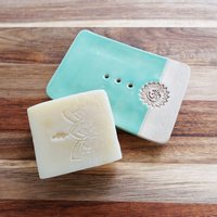 Seifenschale Aus Keramik Om Helltürkis, Großes Format von dieKunstwerkstatt