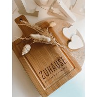 Holzbrett Mit Koordinaten, Personalisiertes Einzugsgeschenk, Griff Und Persönlicher Gravur von dieLotta