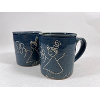 Tasse Blumenfee, Blaue Tasse, Lieblingstasse Handgetöpfert Tasse Blumenfee, Blaue Tasse, Lieblingstasse Handgetöpfert von dieToepferwerkstatt