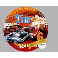 Tortenaufleger Zum 1. Geburtstag, Zahl Änderbar, Auto Hot Wheel von dieTortenauflegerin