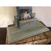 Vintage Retro Schreibtischablage Briefablage Stiftablage Organizer Holz Schreibtischgarnitur Upcycling Arbeitszimmer Briefständer Vintage Retro Schreibtischablage Briefablage Stiftablage Organizer Holz Schreibtischgarnitur Upcycling Arbeitszimmer Briefständer von diekleineManufaktur