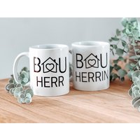 Personalisierte Bauherr/In Tasse 2Er Pack, Geschenkidee, Richtfest, Kaffeebecher Personalisiert von diemanufakturshop