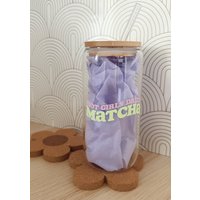 Personalisierte Matcha Trinkglas/ Glas/Matchagetränk Matchalatte Geschenkidee Gastgeschenke von diemanufakturshop