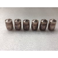 Vintage Set Von Sechs 6 Pfund Salz Und Pfefferstreuer von diggershope