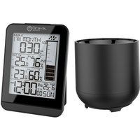 Design Funk-Wetterstation mit Regenmesser Datumsanzeige LCD-Display Temperaturanzeige Hygrometer von digi-tech GmbH