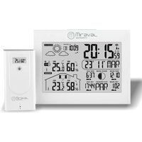 LCD Funk-Wetterstation mit Außensenor Wecker Funkuhr Kalender Vorhersage Hygro von digi-tech GmbH