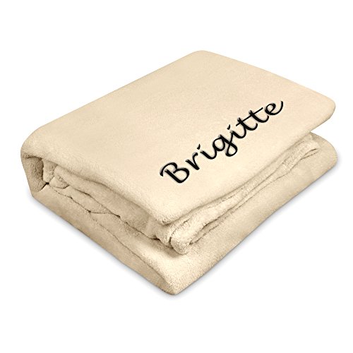 Kuscheldecke mit Namen Brigitte Bestickt - Farbe Wollweiß - personalisierte Decke, Wolldecke Kuscheldecke mit Namen Brigitte Bestickt - Farbe Wollweiß - personalisierte Decke, Wolldecke von digital print