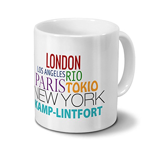 Städtetasse Kamp-Lintfort - Design "Famous Cities in the World"-Design von digital print