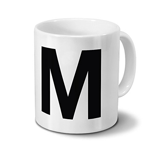 Tasse mit dem Buchstaben "M" - Motiv Letters - Trend, Modern, Kaffeebecher, Mug, Becher, Kaffeetasse - Farbe Weiß Tasse mit dem Buchstaben "M" - Motiv Letters - Trend, Modern, Kaffeebecher, Mug, Becher, Kaffeetasse - Farbe Weiß von digital print