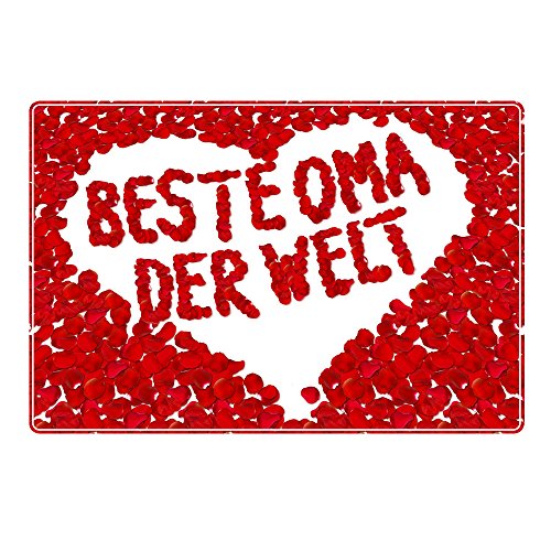 digital print Tischset mit Namen ''Beste Oma der Welt'' Motiv Rosenherz - Tischunterlage, Platzset, Platzdeckchen, Platzunterlage, Namenstischset von digital print