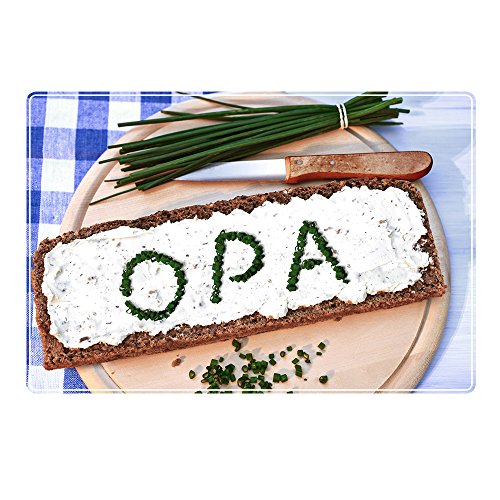 digital print Tischset mit Namen ''Opa'' Motiv Schnittlauch - Tischunterlage, Platzset, Platzdeckchen, Platzunterlage, Namenstischset von digital print