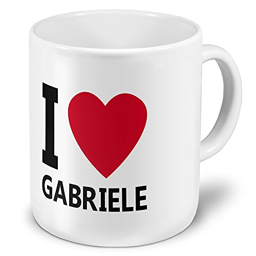 XXL Riesen-Tasse mit Namen „Gabriele“ - Jumbotasse mit Design "I Love Gabriele" - Namens-Tasse, Kaffeebecher, Becher, Mug von digital print