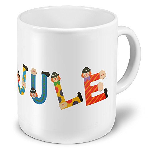 XXL Riesen-Tasse mit Namen „Jule“ - Jumbotasse mit Design Holzbuchstaben - Namens-Tasse, Kaffeebecher, Becher, Mug von digital print