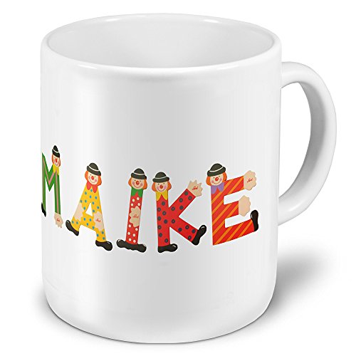 XXL Riesen-Tasse mit Namen „Maike“ - Jumbotasse mit Design Holzbuchstaben - Namens-Tasse, Kaffeebecher, Becher, Mug von digital print