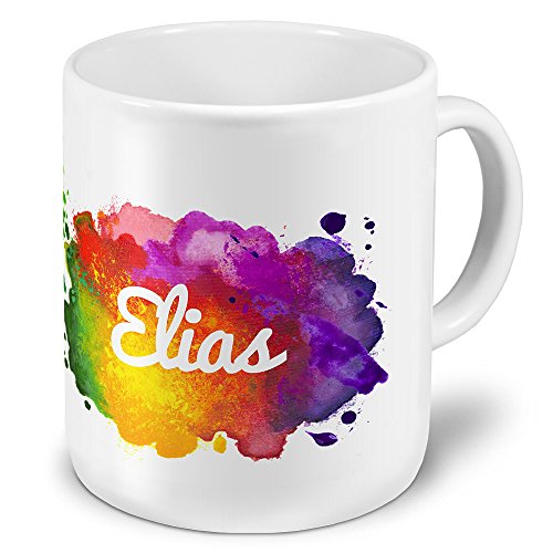 XXL Riesen-Tasse mit Namen Elias - Motiv Color-Paint - Namenstasse, Kaffeebecher, Becher, Mug von digital print