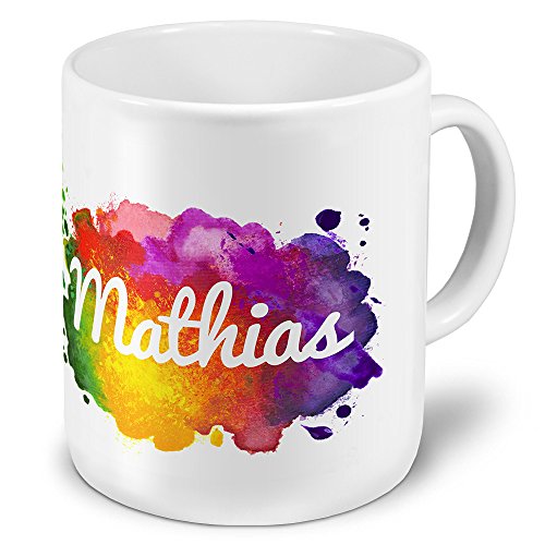 XXL Riesen-Tasse mit Namen Mathias - Motiv Color-Paint - Namenstasse, Kaffeebecher, Becher, Mug von digital print