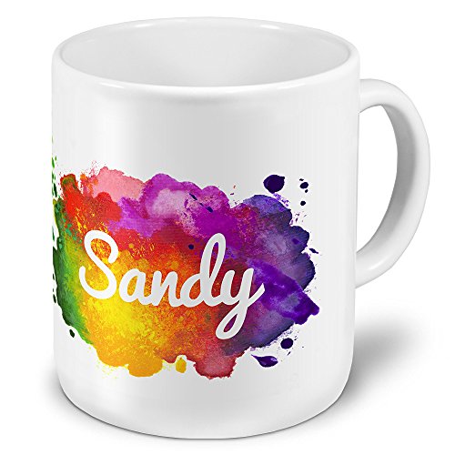 XXL Riesen-Tasse mit Namen Sandy - Motiv Color-Paint - Namenstasse, Kaffeebecher, Becher, Mug von digital print