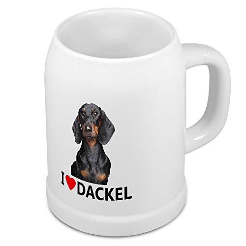 digital print Bierkrug Dackel - Bierkrug mit Hundebild Dackel - Tier-Tasse, Tier-Krug, Becher, Maßkrug von digital print
