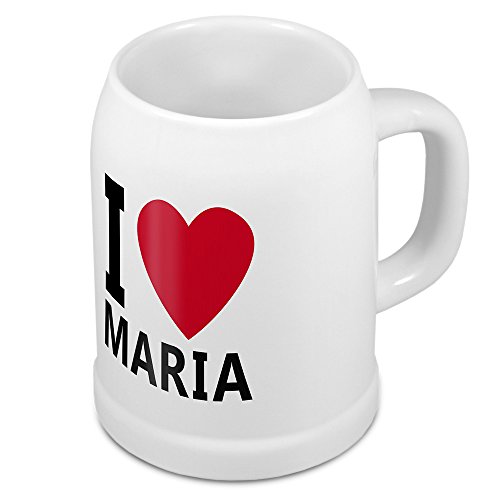 digital print Bierkrug mit Name Maria - Design I Love Maria - Namens-Tasse, Becher, Maßkrug von digital print