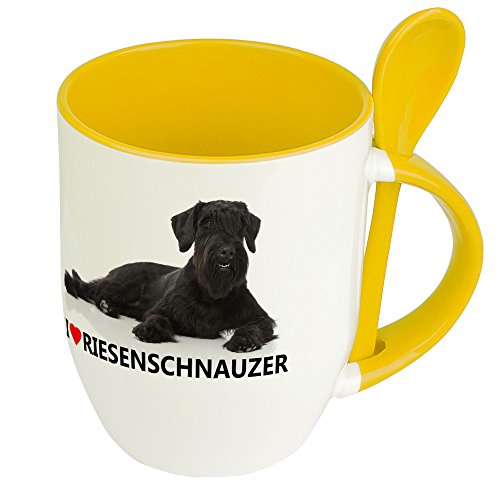 digital print Hundetasse Riesenschnauzer - Löffel-Tasse mit Hundebild Riesenschnauzer - Becher, Kaffeetasse, Kaffeebecher, Mug - Gelb digital print Hundetasse Riesenschnauzer - Löffel-Tasse mit Hundebild Riesenschnauzer - Becher, Kaffeetasse, Kaffeebecher, Mug - Gelb von digital print