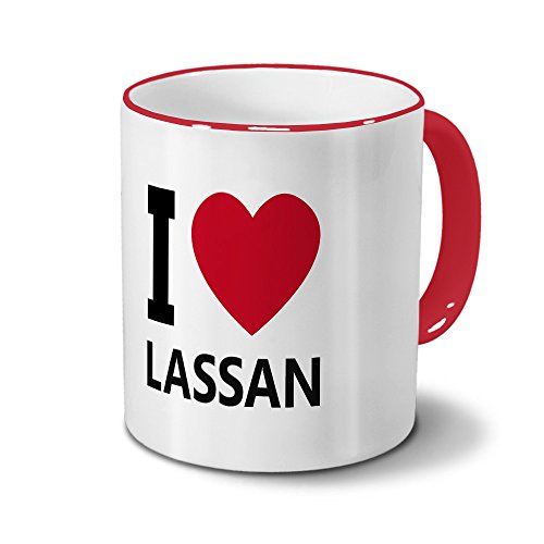 digital print Städtetasse Lassan - Design I Love Lassan von digital print