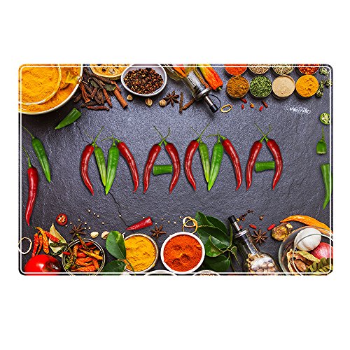 digital print Tischset mit Namen ''Mama'' Motiv Chili - Tischunterlage, Platzset, Platzdeckchen, Platzunterlage, Namenstischset von digital print