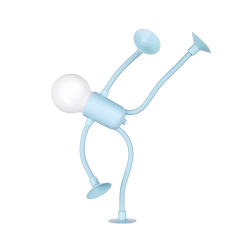 dijiusidy Changeable Shape Funny Sportsman Night Light, Mini Nachtlicht im DIY-Stil kann nach Belieben Gebogen Werden, Lustiges Sportler Nachtlicht für Weihnachten, Schlafzimmer, Flur (Blau) von dijiusidy