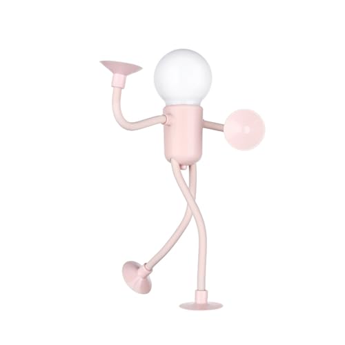 dijiusidy Changeable Shape Funny Sportsman Night Light, Mini Nachtlicht im DIY-Stil kann nach Belieben Gebogen Werden, Lustiges Sportler Nachtlicht für Weihnachten, Schlafzimmer, Flur (Rosa) von dijiusidy