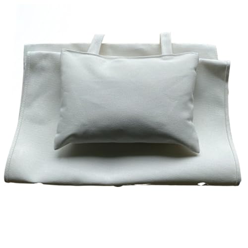 dijiusidy Faltbarer Strand Sling Stuhl Stoff, leicht zu tragen und bequem, Ersatz für Terrassenstühle aus Segeltuch, wasserdicht, Cremefarben von dijiusidy