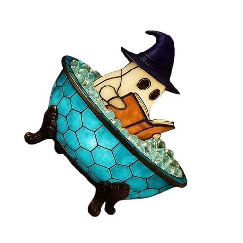 dijiusidy Halloween Badezimmerdekor, süße Geister Lampe, wasserdicht, für Badewannen oder Badezimmer, lustiges ABS mit Batterie, Geister Dekor dijiusidy Halloween Badezimmerdekor, süße Geister Lampe, wasserdicht, für Badewannen oder Badezimmer, lustiges ABS mit Batterie, Geister Dekor von dijiusidy