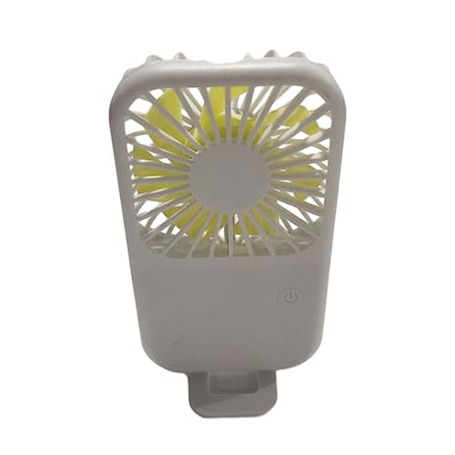 dijiusidy Handheld Mini Air Fan 3 Gang wiederaufladbare tragbare Tischlüfter Geschenk Reise Laufen Handyhalter Haushalt, Weiß von dijiusidy