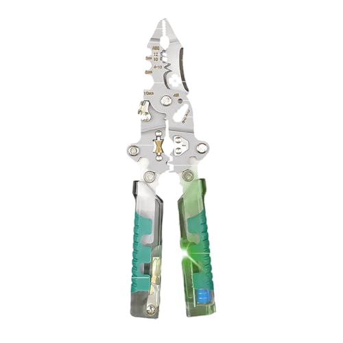 dijiusidy Hochmoderne elektrische Zange, multifunktionale Abisolierzange mit 14 Funktionen, Kohlenstoffstahl, mit elektrischem Prüfstift , Typ+2 dijiusidy Hochmoderne elektrische Zange, multifunktionale Abisolierzange mit 14 Funktionen, Kohlenstoffstahl, mit elektrischem Prüfstift , Typ+2 von dijiusidy