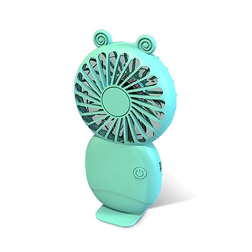 dijiusidy Kleiner, Mini-Taschenventilatoren, kühler, leiser Handheld mit starker Leistung, Maschine in Kartonverpackung in Kartonverpackung für Personengruppenarbeit, grüne Schnecke von dijiusidy