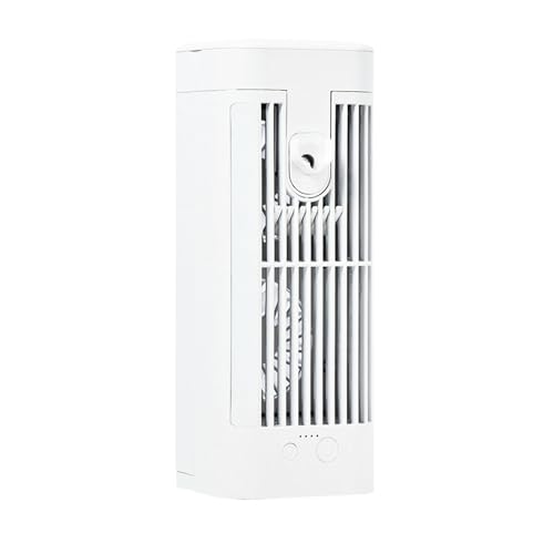 dijiusidy Lüfterkühler, Eiskühlungstechnologie, die sich in einen Klimaanlagenlüfter verwandelt. Der 120 ml große Wassertank ermöglicht das einfache Nachfüllen von Wasser, Spray (1200 mAh) von dijiusidy