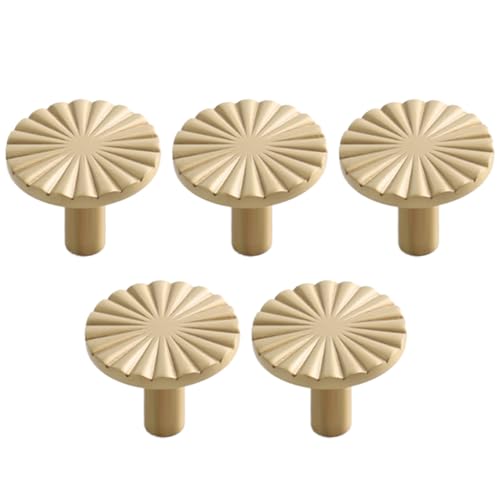 dijiusidy Messing 5 Runde Und Griffe Messing Griff Schrank Hardware Kommode Schrank Griffe Griff Für Küche Bad Schublade, Typ+4 von dijiusidy