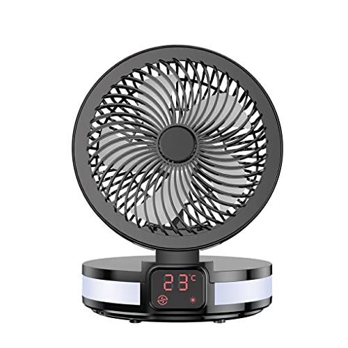 dijiusidy Mini USB Luftgebläse Intelligenter wiederaufladbarer Silent Cooler Light Multifunktionaler Zirkulationsventilator für den Haushalt 4 Gang Einstellung, Schwarz dijiusidy Mini USB Luftgebläse Intelligenter wiederaufladbarer Silent Cooler Light Multifunktionaler Zirkulationsventilator für den Haushalt 4 Gang Einstellung, Schwarz von dijiusidy