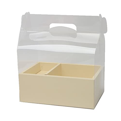 dijiusidy PVC Geschenkbox Kuchen transparente Tasche Blumen Aufbewahrungsboxen Dekor Party Favor Requisiten dekorativ für Heiratsanträge, Milchweiß von dijiusidy