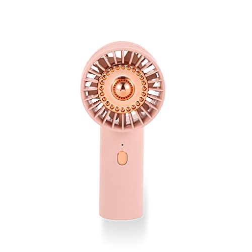 dijiusidy Sommer Einstellbare tragbare Handtyp 500mAh 5V Ventilatoren Innenbibliothek Lernkühlgerät mit Nachtlicht, Rosa von dijiusidy
