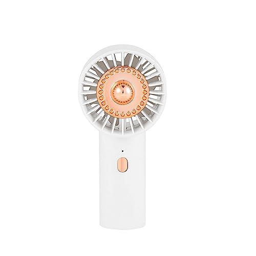 dijiusidy Sommer Einstellbare tragbare Handtyp 500mAh 5V Ventilatoren Innenbibliothek Lernkühlgerät mit Nachtlicht, Weiß von dijiusidy