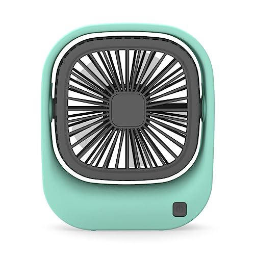 dijiusidy Tragbarer Lüfter Handheld 2 Gang einstellbare USB wiederaufladbare Desktop Luftventilatoren mit Halterung Tischkühlung Haushaltsstudie, Grün von dijiusidy