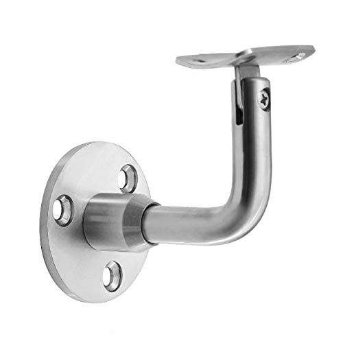 Edelstahl Handlaufträger in 8 Ausführungen Handlaufhalter Handlaufwandhalter Halterung (Edelstahl: Rohr/halbrund-3) von dilou