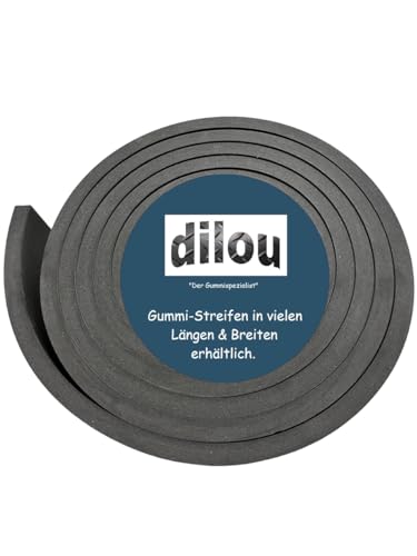 Gummistreifen 3-10mm dick, 4-20cm breit/wählbar 1m bis 10m Länge Vollgummi Hartgummi Gummibodenbelag (Dicke/Stärke 10mm, 1mx10cm) von dilou