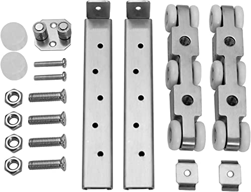 Laufwagen Set für 20mm / 25mm Laufprofil in 7 Ausführungen Rollwagen Schiebetürbeschlag Türaufhängung Torhalter Türhalter (6 Rollen/123mm) von dilou