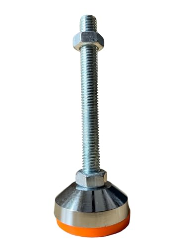 Schwerlast Maschinenfuß in 3 Ausführungen und verschiedenen Größen Schwingungsdämpfung Gerätefuß Maschinenschuh höhenverstellbar (50x132mm / M12) von dilou