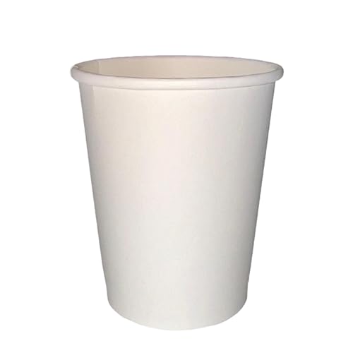 dinese - 100x Premium Einweg Trinkbecher mit Deckel 280 ml - To Go Kaffeebecher aus Pappe (weiß) - Getränkebecher Einwegbecher kompostierbar, recycelbar - Heißgetränkebecher Becher für Kaffee & Tee von dinese