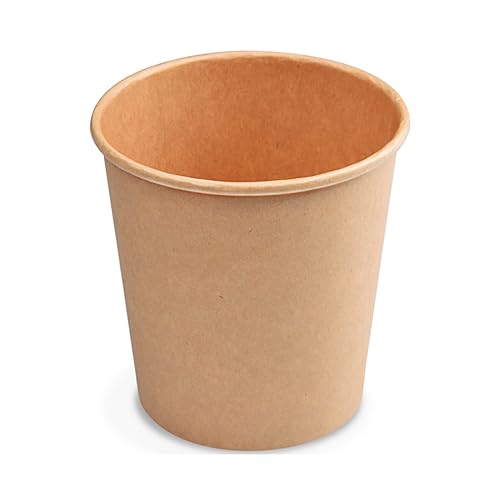 dinese - 50x Premium Einweg Trinkbecher ohne Deckel 350ml - To Go Kaffeebecher aus Kraftpapier (braun) - Getränkebecher Einwegpappbecher 100% recycelbar - Take Away Becher für Kaffee, Tee & Suppe von dinese