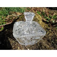 Kristall Glasdose Mit Deckel 70Iger Vintage Deckeldose von dingedong