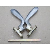 Türklinke Türgriffe Metall Silberfarben 50Er Jahre Midcentury von dingedong
